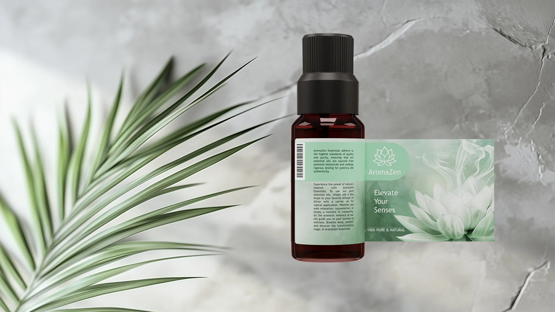 bottle and its corresponding packaging label.